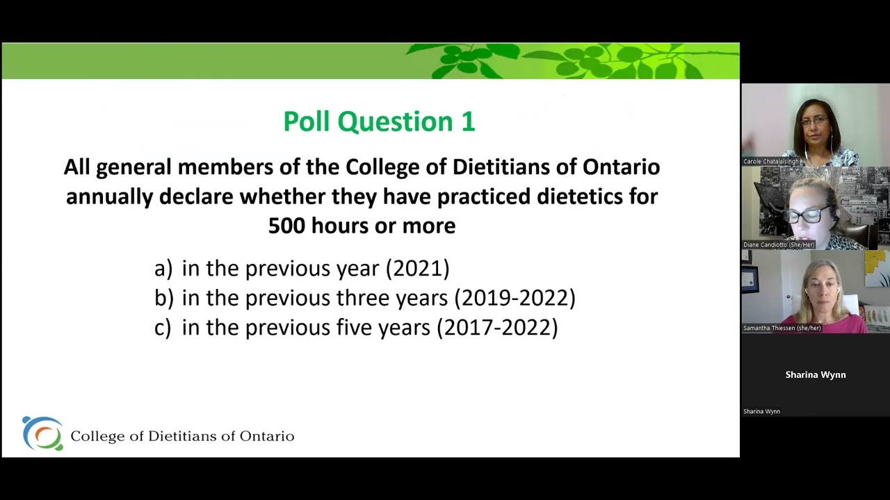Reg Talks Webinar: Practising Dietetics