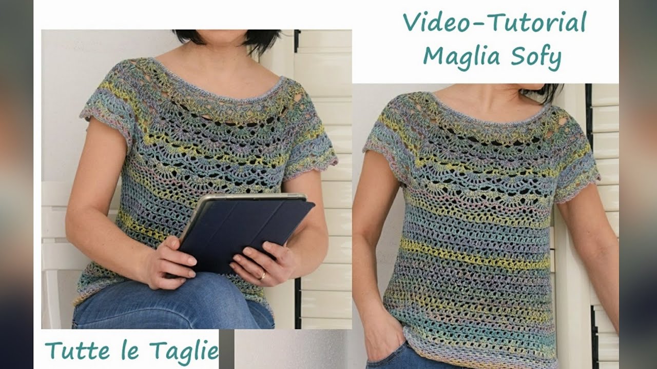 Maglia Sofy a uncinetto (in tutte le taglie)