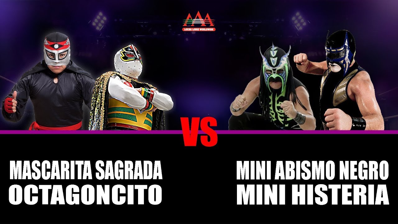 AAA Worldwide | Mascarita Sagrada & Octagoncito vs Mini Abismo Negro & Mini Histeria | Bogotá ᴴᴰ