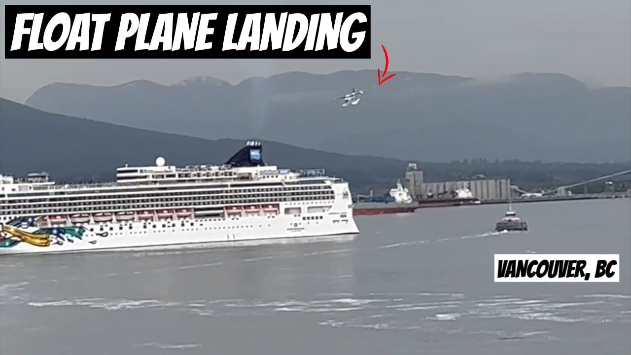 Float plane landing on water in Vancouver #timelapse #cruiseship #canada #water #plane #sea #travel