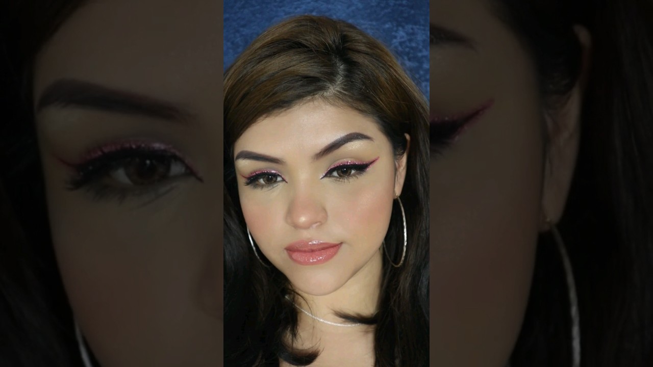 Ame el delineado Glitter Pink 🔥🔥 #makeup #eyeliner #delineado #maquiagem