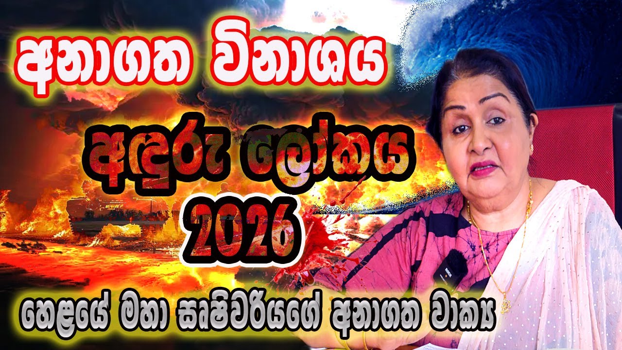 ලොවක් අඳුරැ කරනා විනාශයේ භීතිකාව 2026 ගිලගනියිද|හෙළයේ මහා ඍෂිවරියගේ බලගතු පැවසුම|ඔබත් සූදානම් ද ?