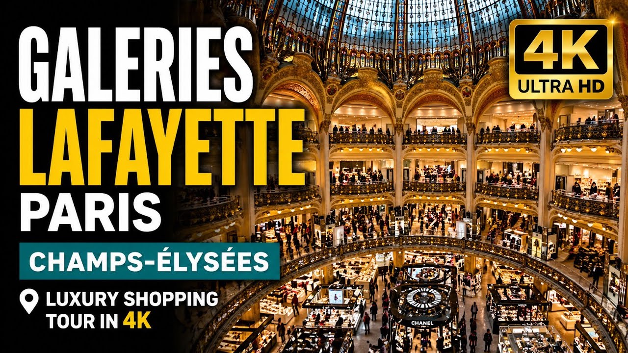 Step Inside Galeries Lafayette Champs-Élysées – Luxury Paris Shopping Tour in 4K 