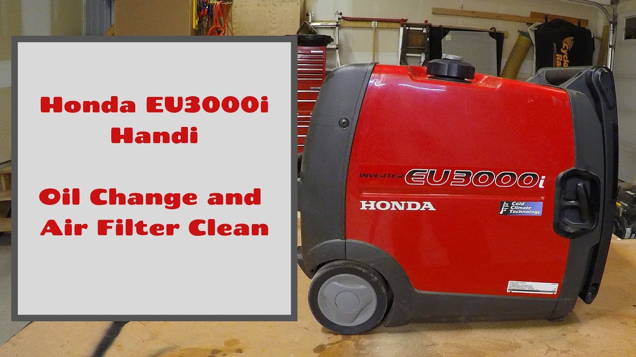 Honda EU3000i Handi Quick, easy, detailed  oil change and air filter clean