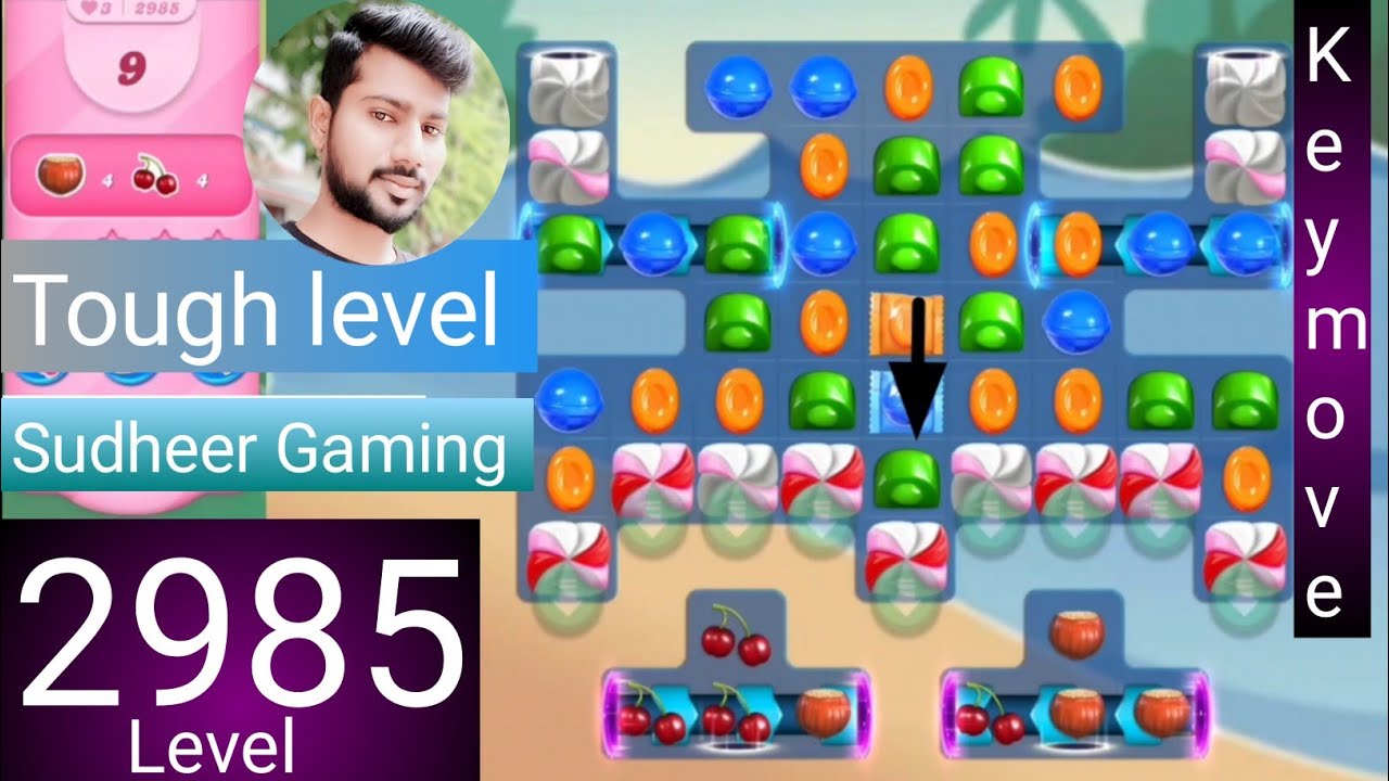 Candy crush saga level 2985 । Tough level । No boosters । Candy crush saga 2985 । Sudheer Gamin