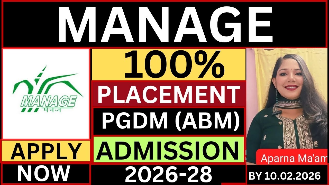 MANAGE PGDM In Agri-Business Admission 2026-28 | MANAGE Hyderabad PGDM (ABM) Admission 2026-28 |