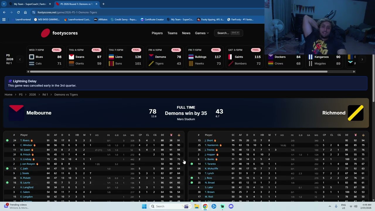 Полный обзор игр AAMI + объявление состава команды | AFL Supercoach 2026