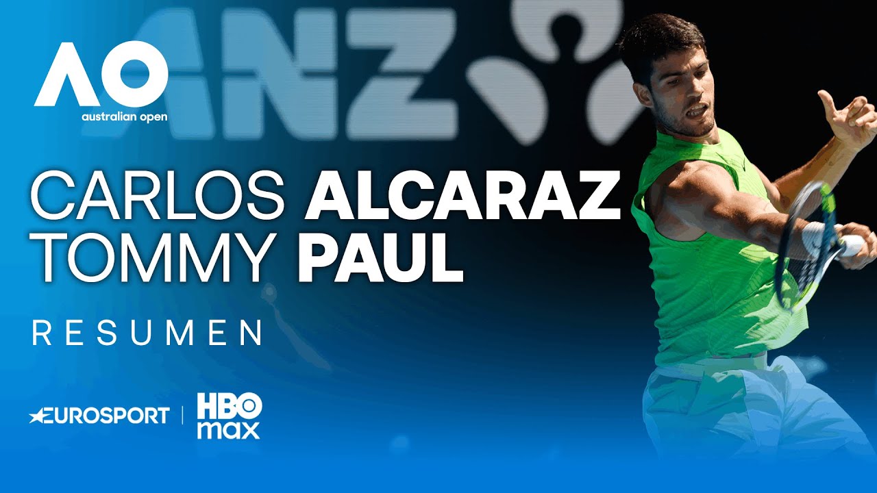 Carlos Alcaraz vs Tommy Paul | HIGHLIGHTS Y RESUMEN | Open de Australia 2026 | Octavos de final