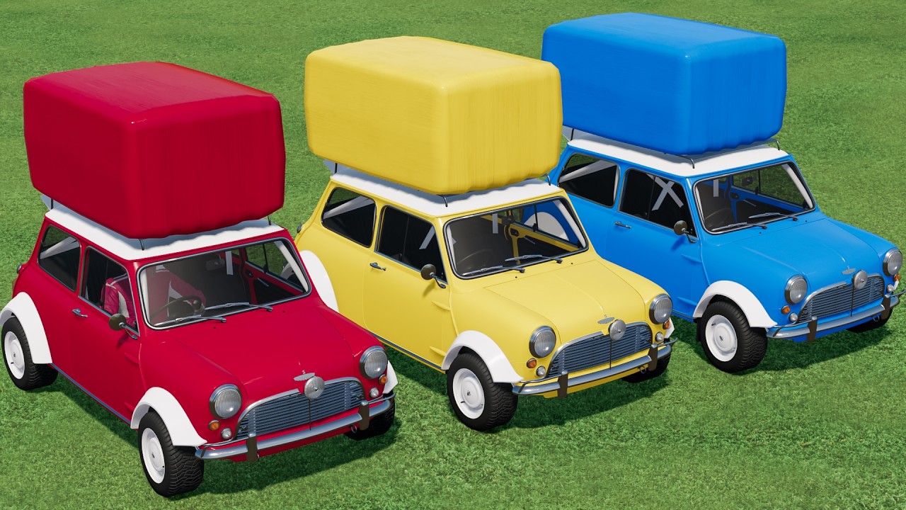 Mini Cooper Car with Bales! Transport Truck In Fs22 | Farming Simulator 22 |