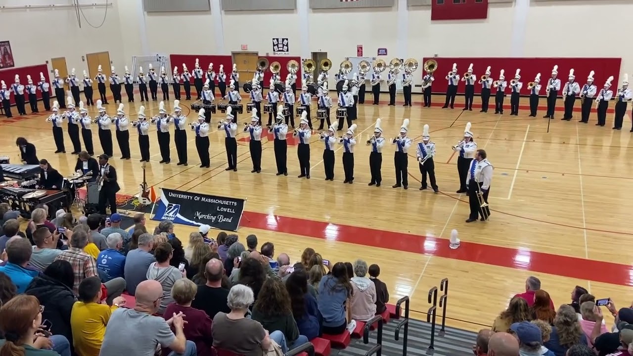 UMass Lowell Marching Band Plays Music of The Who Inside Melrose High School Gym