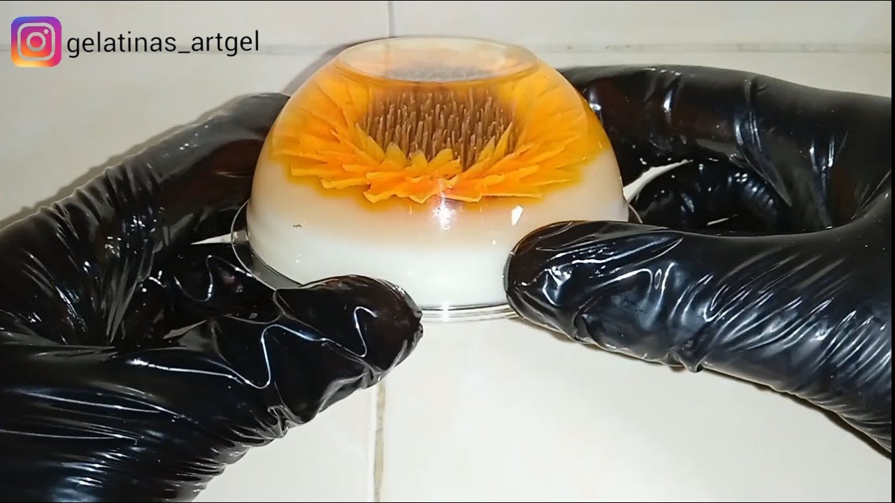 Como se hace Gelatina de girasol inyectado 🌻 How to make injected sunflower gelatin