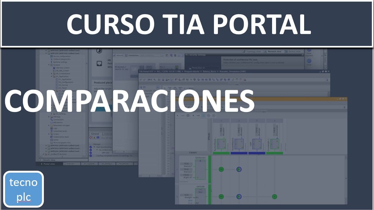Comparaciones en TIA Portal qué son y tipos de comparadores al detalle