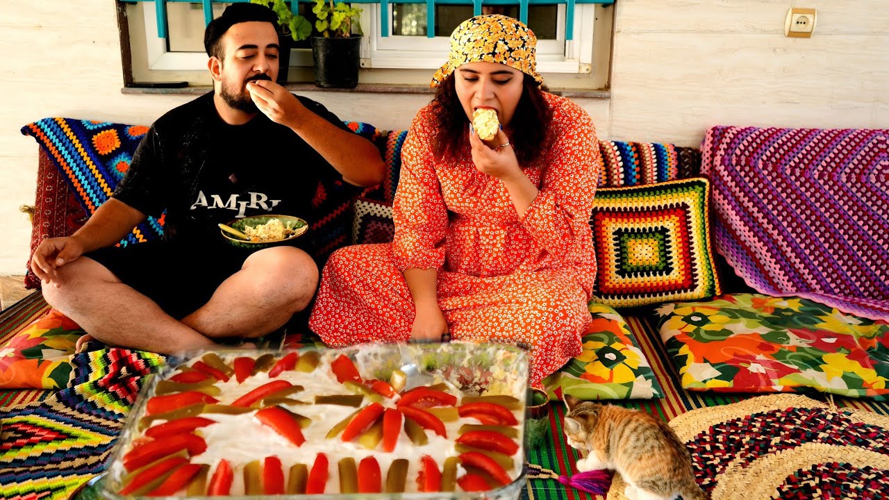 How to make Persian Olivieh Salad : Rustic Village Recipe  + Garden Cleanup Magic ✨ | Easy 4K Vlog 📹