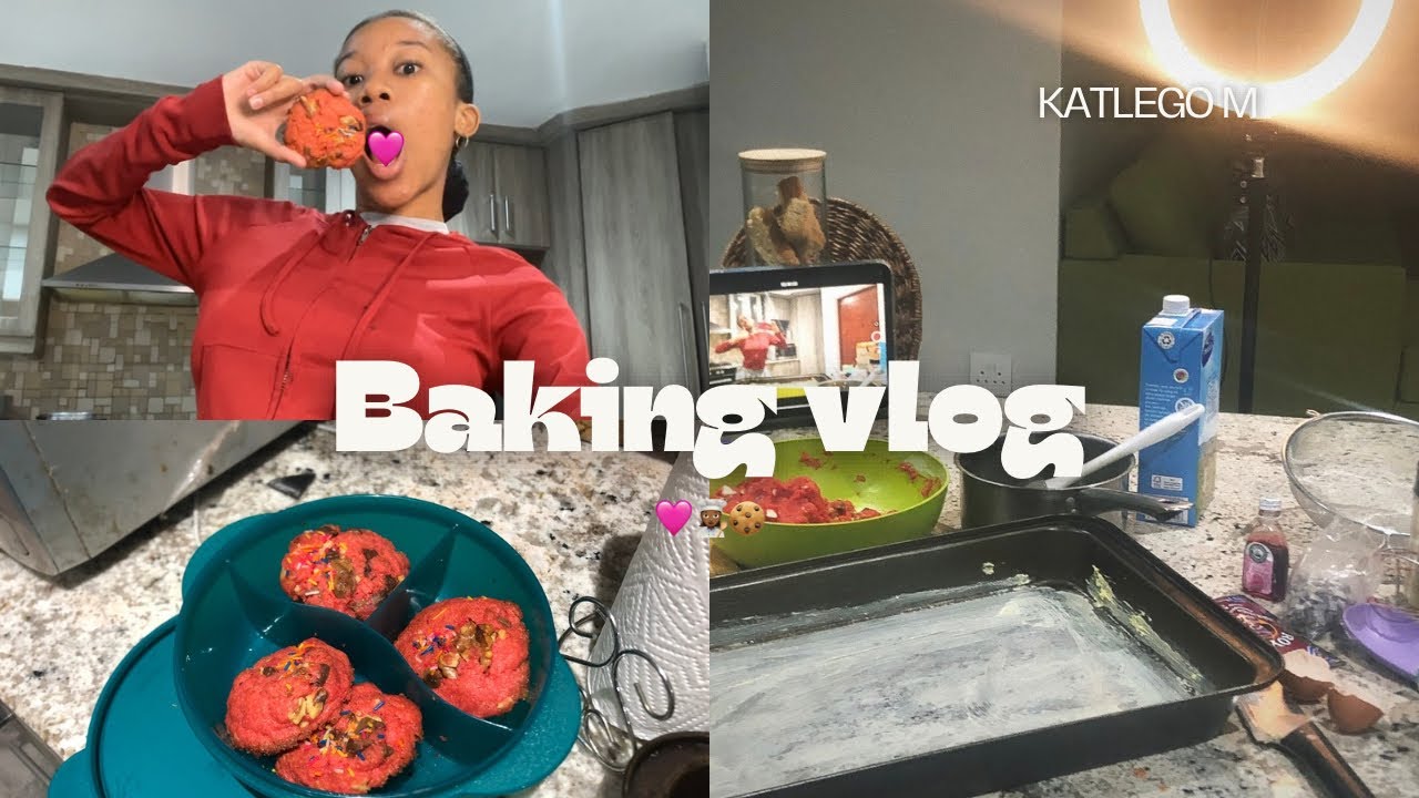 Baking for the first time!!(and probably last) | baking vlog |👩🏾‍🍳🍪🩷