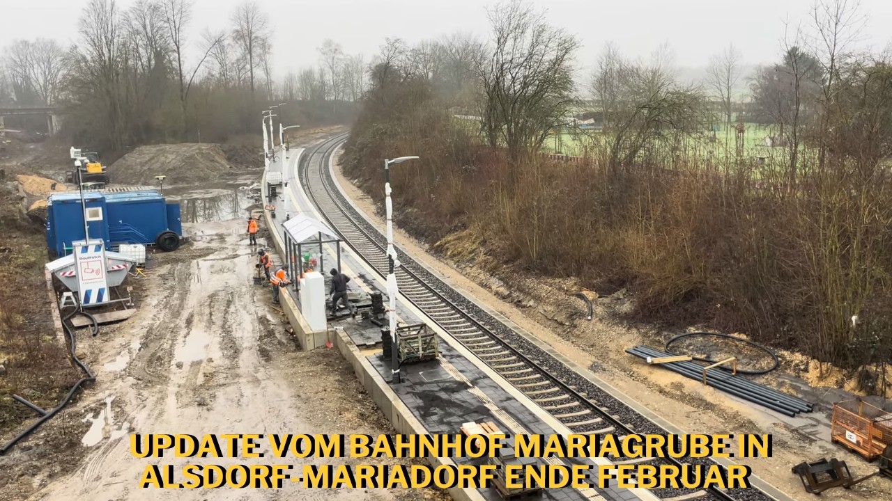 Update vom Bahnhof Mariagrube in Alsdorf-Mariadorf Ende Februar