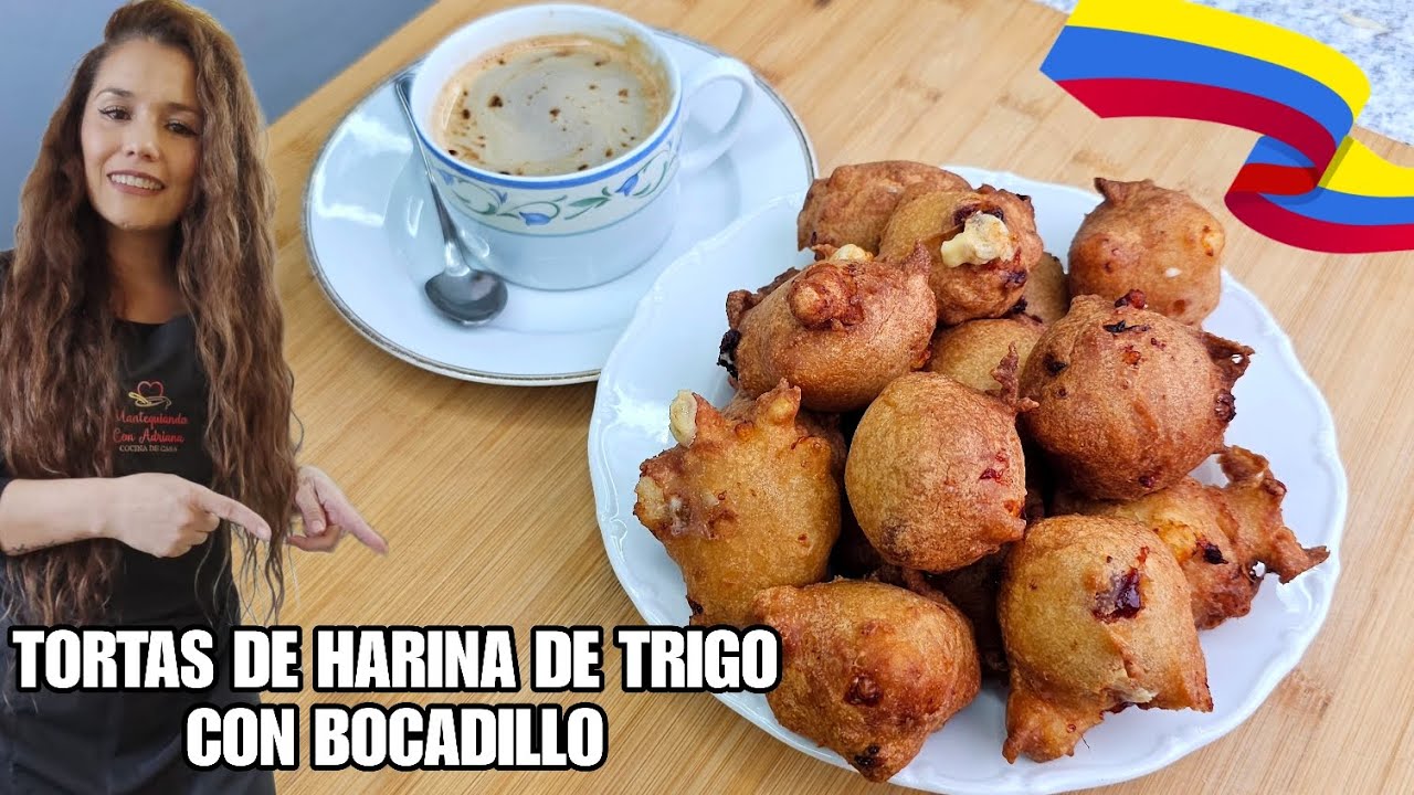 cómo hacer TORTAS DE HARINA DE TRIGO con QUESO Y BOCADILLO | tradicional colombiana🇨🇴