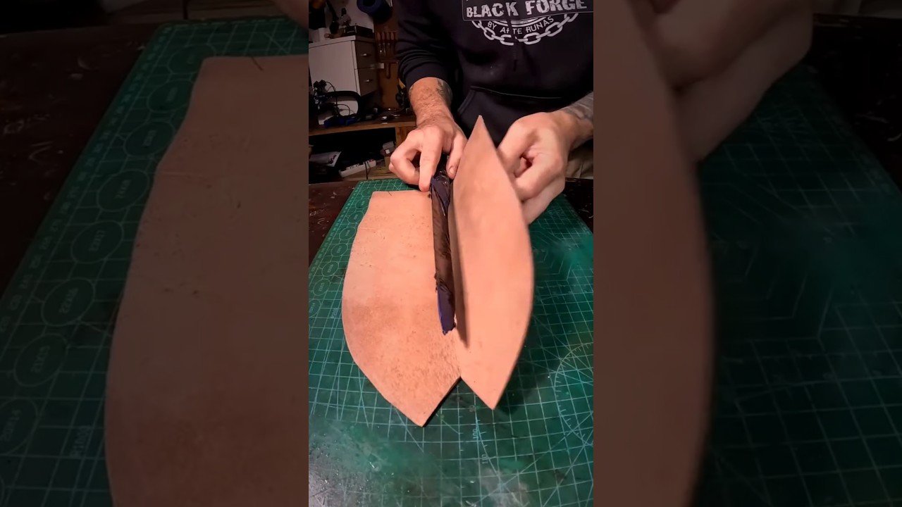 Fabricamos una funda de cuero para cuchillo desde cero. #handmade #cuchillosartesanales #fundascuero