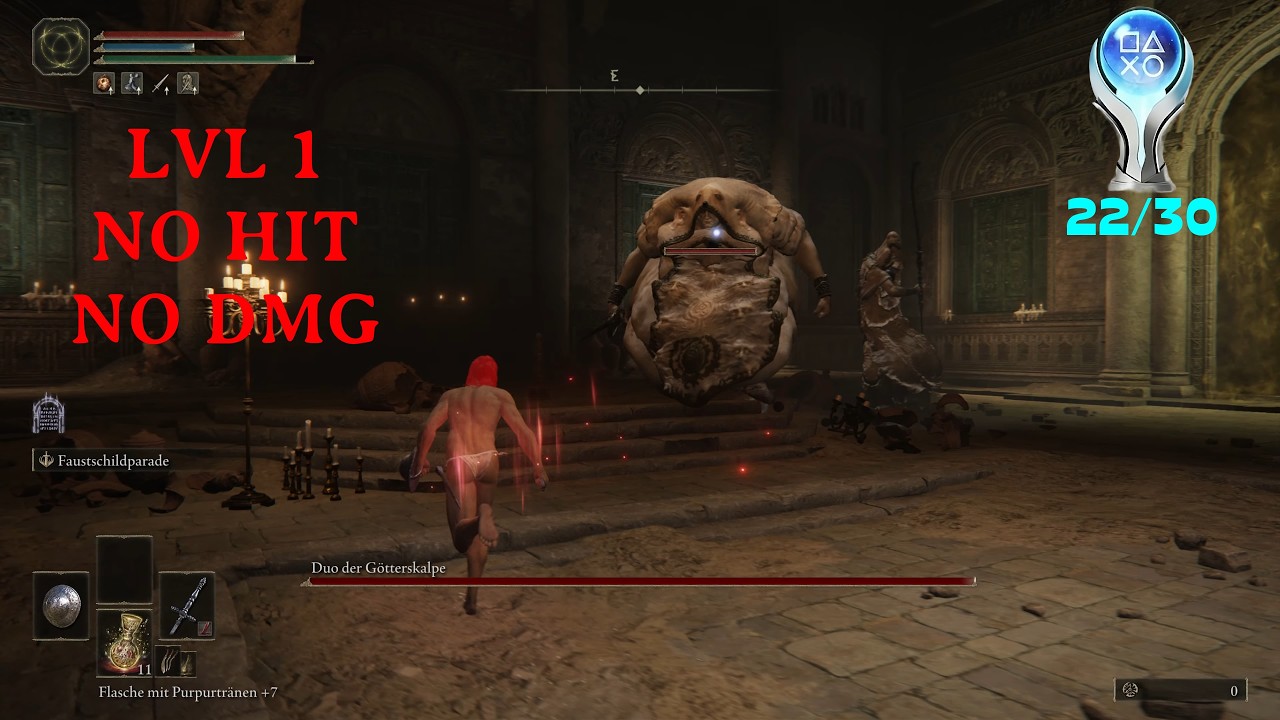 Elden Ring LVL 1 No Hit No Damage Godskin Duo (Solo Melee No DMG Level 1) Platinum 22/30