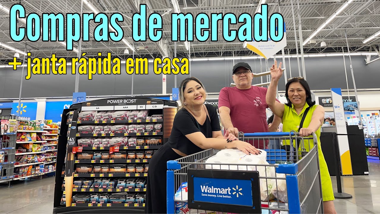 Compras de mercado em família + Nosso jantar rápido (Walmart - Orlando)