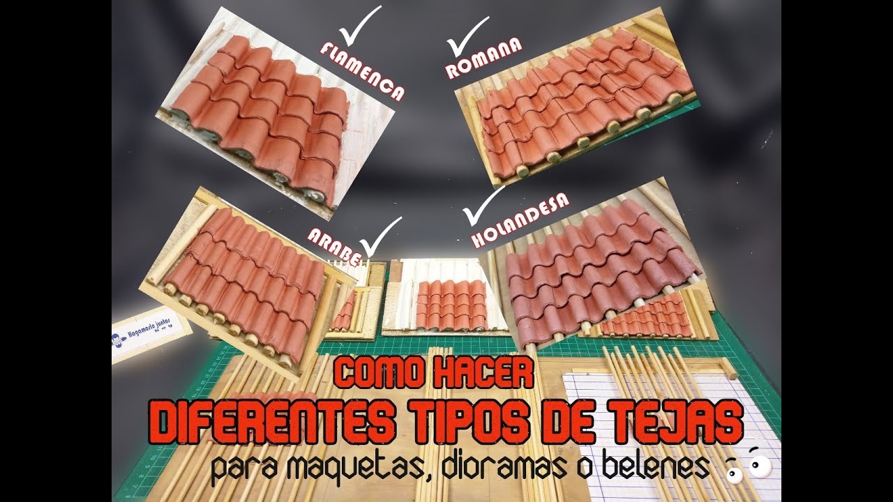 Como hacer diferentes tipos de TEJAS/MAQUETAS,DIORAMAS Y BELENES/2020