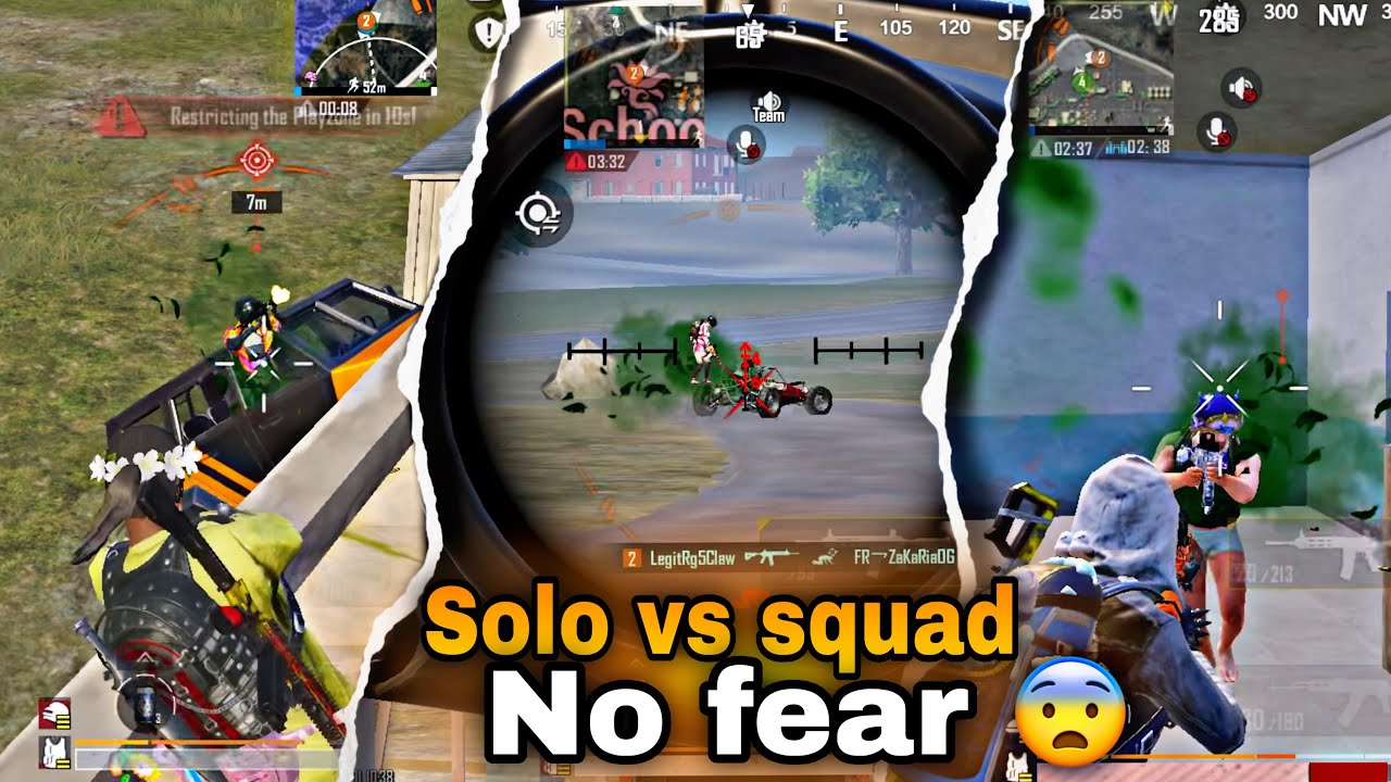Solo vs Squad Clutch !! No fear 😨 @LEGITRG2  