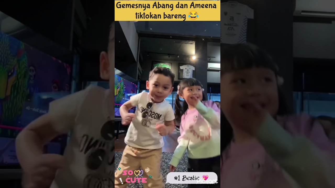 Gemasnya abang l dan Ameena tiktokan bareng #lestikejora #rizkybillar #levianbillar #leslar #ameena