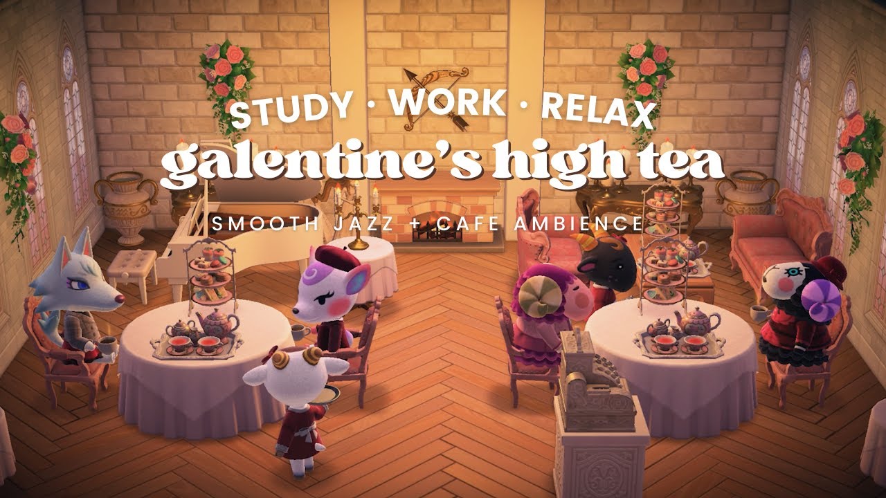 Galentine's High Tea 💘 1 Hour Smooth Jazz | Fireplace Crackles | Study Music | Work Aid 🎧