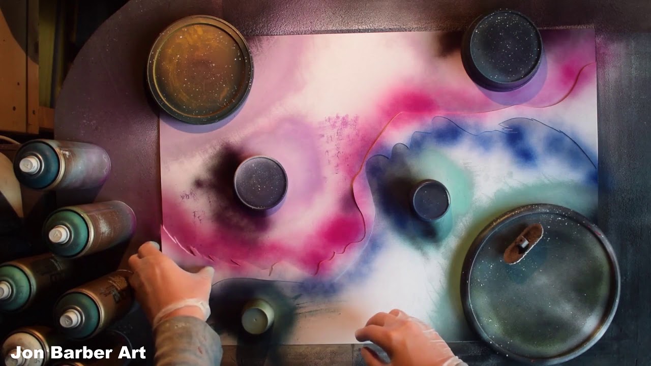 SPACE LOVE - GALAXY SPRAY PAINT ART