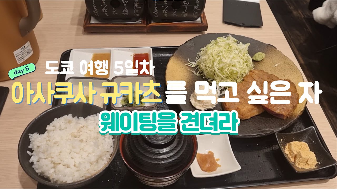 아사쿠사 규카츠를 먹고 싶은 자 웨이팅을 견뎌라 | 도쿄 여행 5일차 |  카미나리 잇사 | 나리타 공항 | 도쿄 기념품
