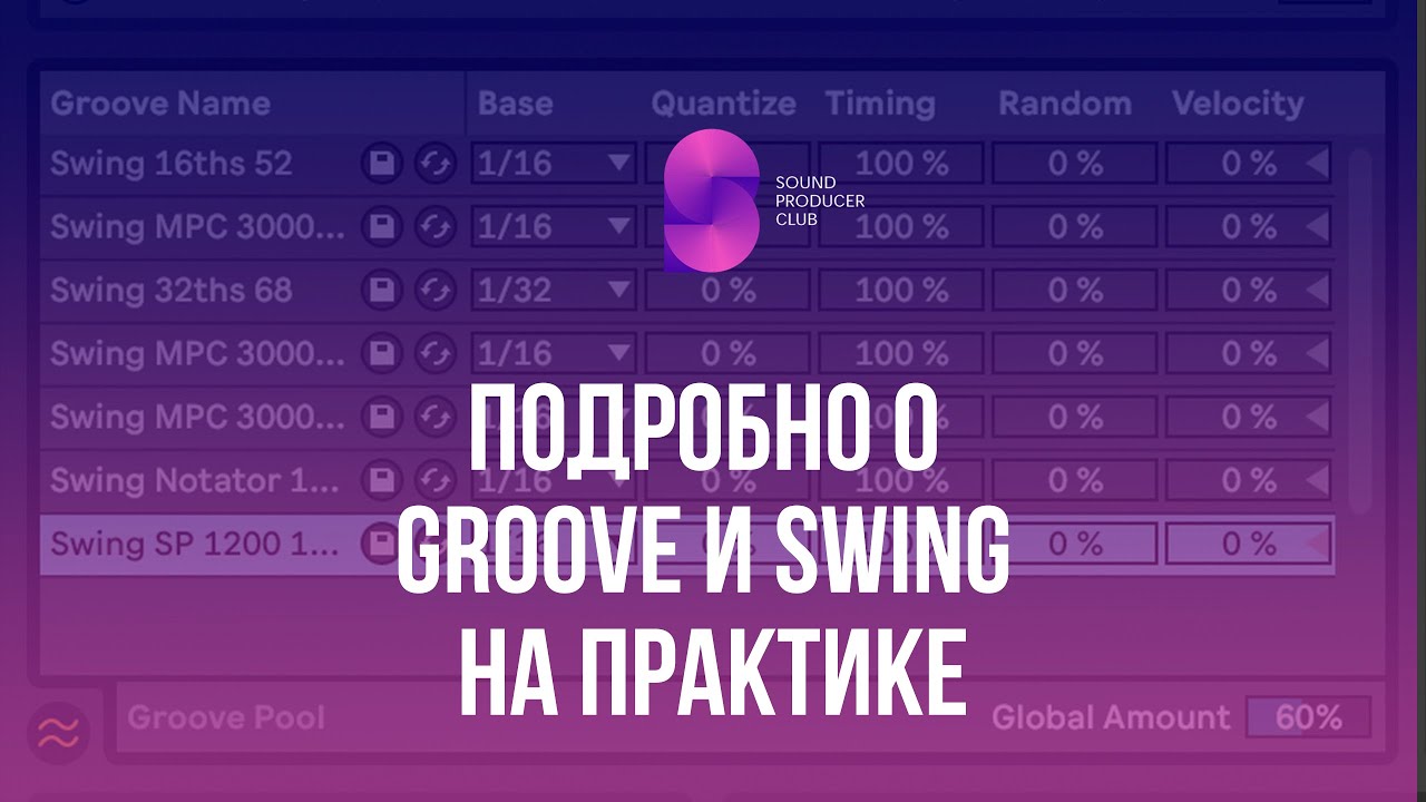 Подробно о Groove и Swing в Ableton Live на практике