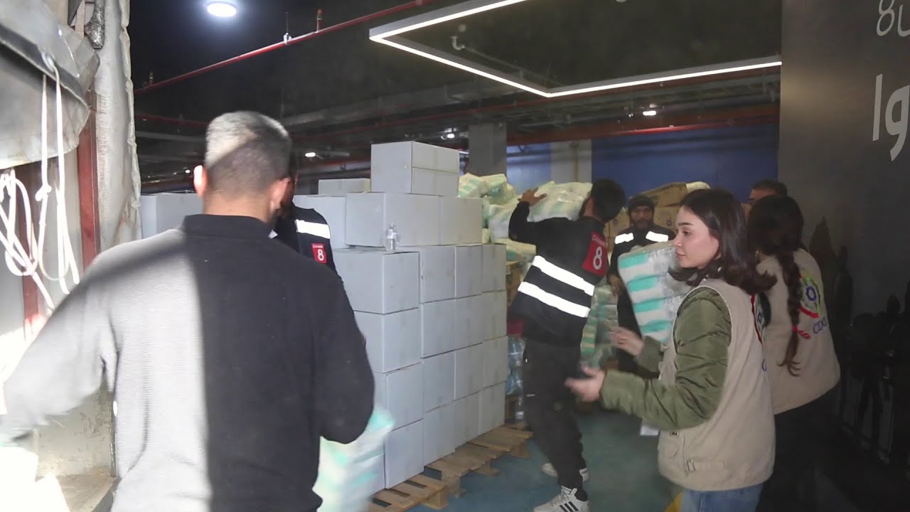 المسرى تواكب حملة قناة الثامنة لإغاثة غرب كوردستان 
