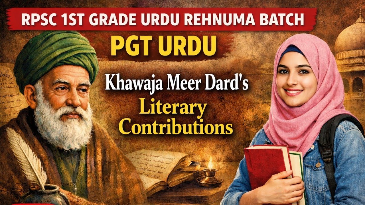 RPSC 1ST GRADE URDU REHNUMA BATCH ||Khawaja meer dard||