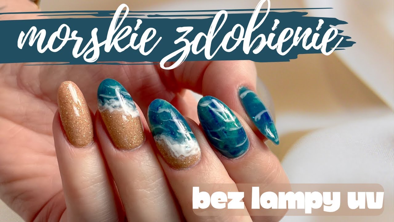 Morskie zdobienie na tytanach - wszystko bez lampy UV | Marisa z Pazurem