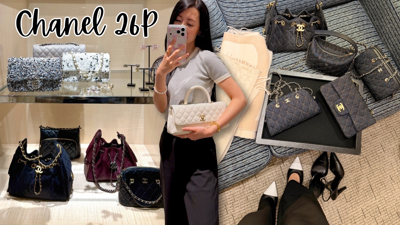 CHANEL 26P Pre Spring Summer Luxury Shopping: So many NEW BAGS! Chanel Mini 25, Denim, Shoes, RTW