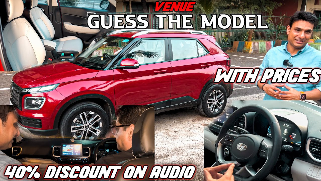 HYUNDAI VENUE GUESS THE MODEL WITH ORVM, ALLOYS, STEERING || 40% OFF ON JBL PRODUCTS || 📞7977493577