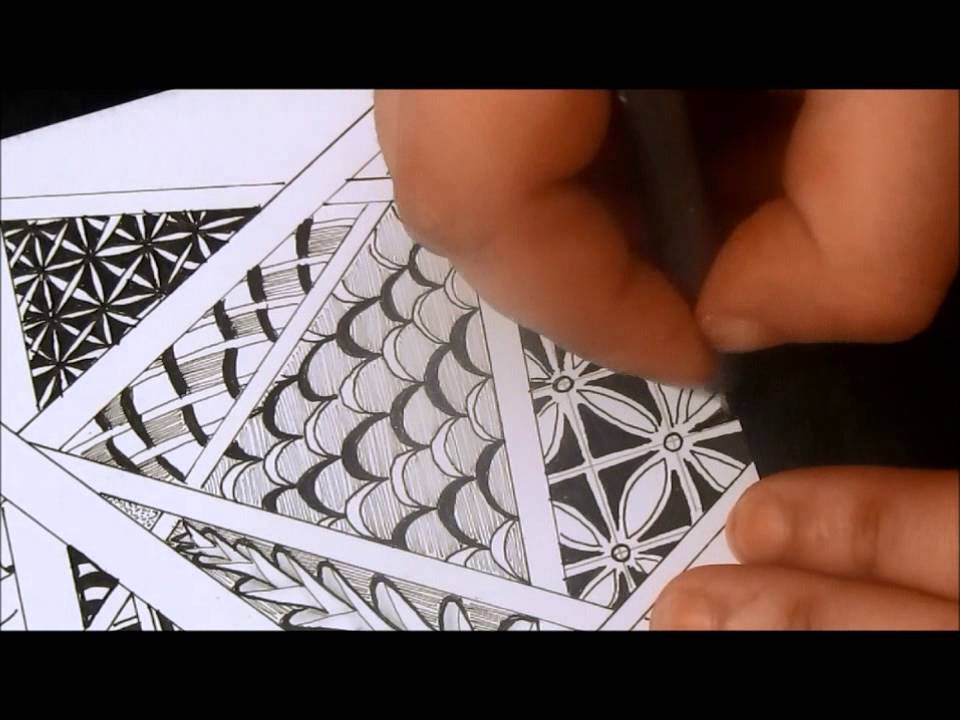 Zentangle With Sharpie Blended Lines