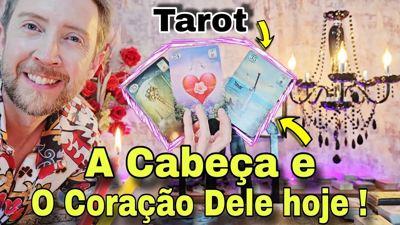 A cabeça e o coração dele hoje ! O que ele esconde de você ? Pensamentos + sentimento !tarot de hoje