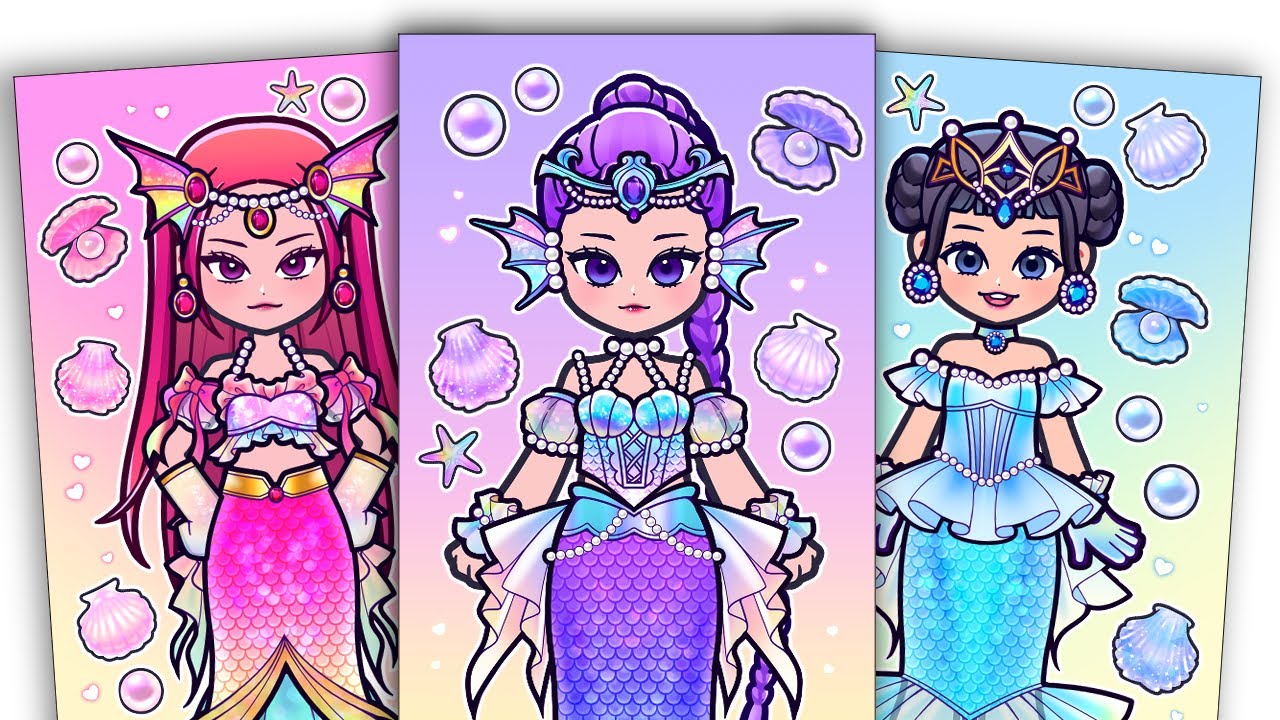 [🧜‍♀️paper diy🧜‍♀️] K-Pop Demon Hunters mermaid Dress-Up stickers