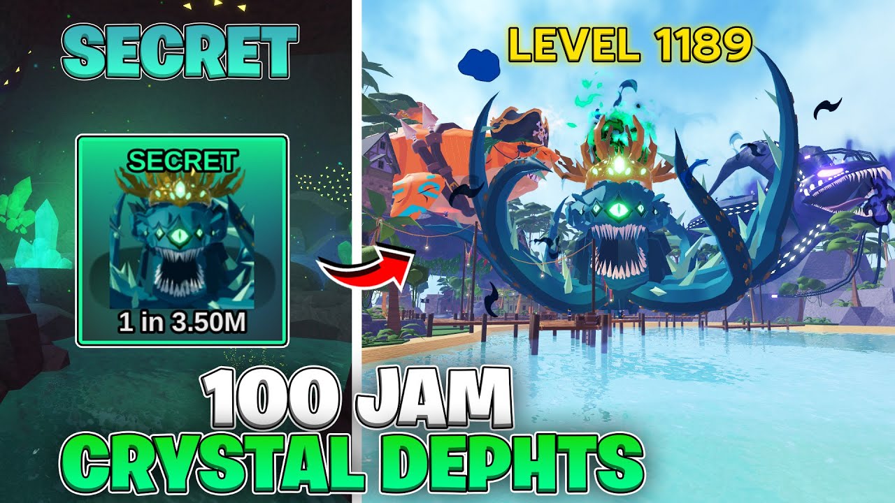 100 Jam Mancing di CRYSTAL DEPTHS Untuk Mendapatkan Cursed Kraken