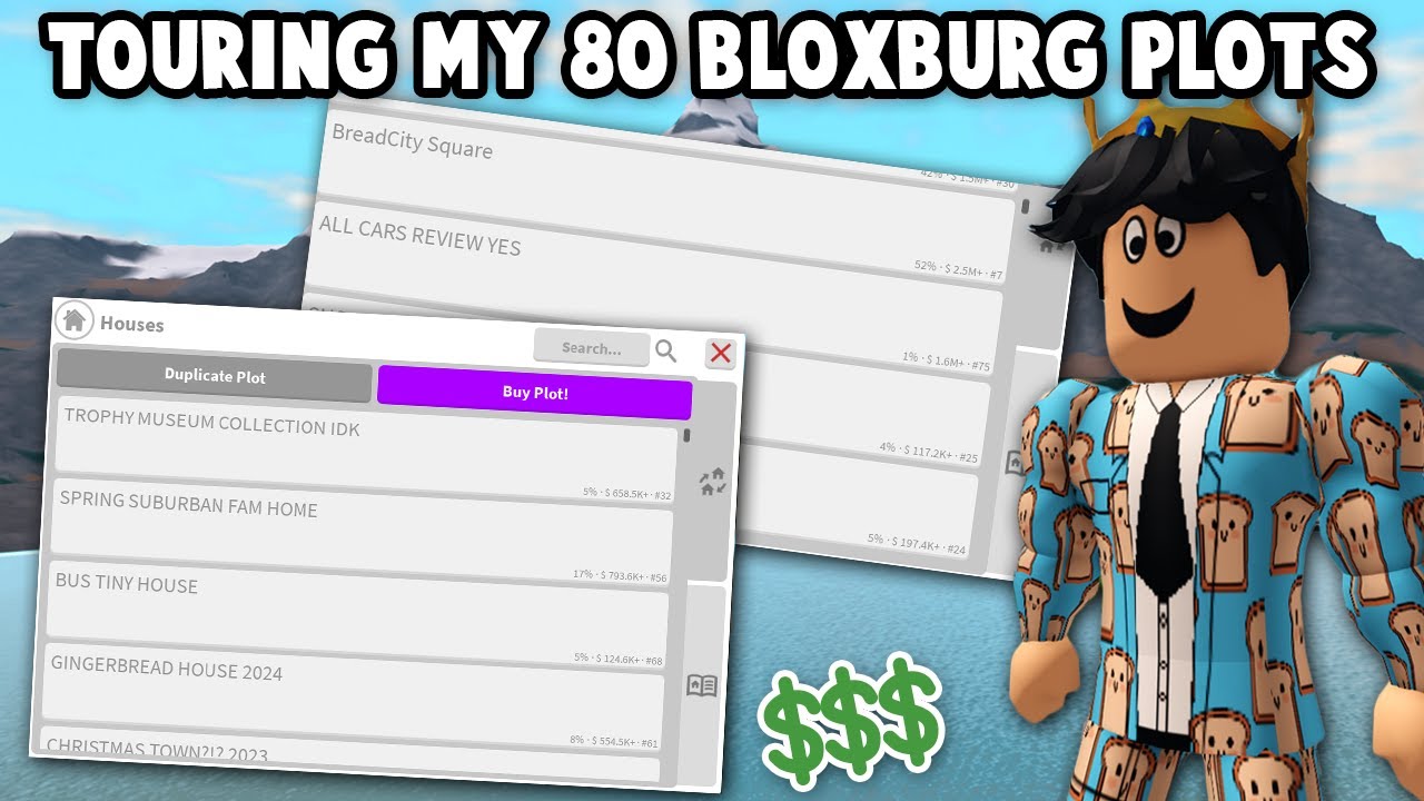 TOURING ALL OF MY 80 BLOXBURG HOUSE PLOTS...