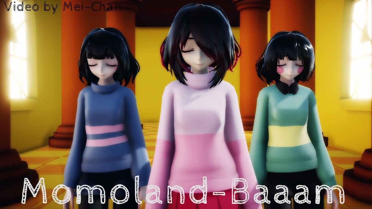 【MMD x Glitchtale】 MOMOLAND - BAAM 【Chara&Betty&Frisk】