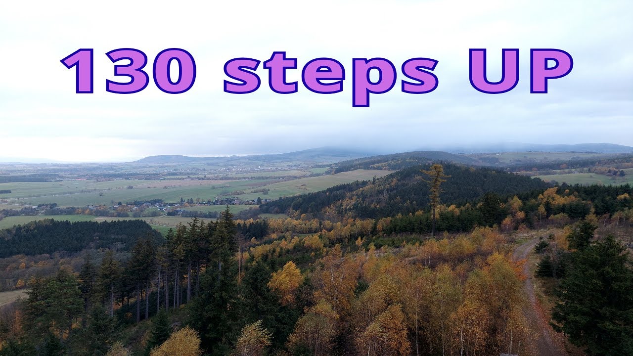 How the Cross Path Takes You to the Lookout Tower, Czech republic | 4K Nature Walk