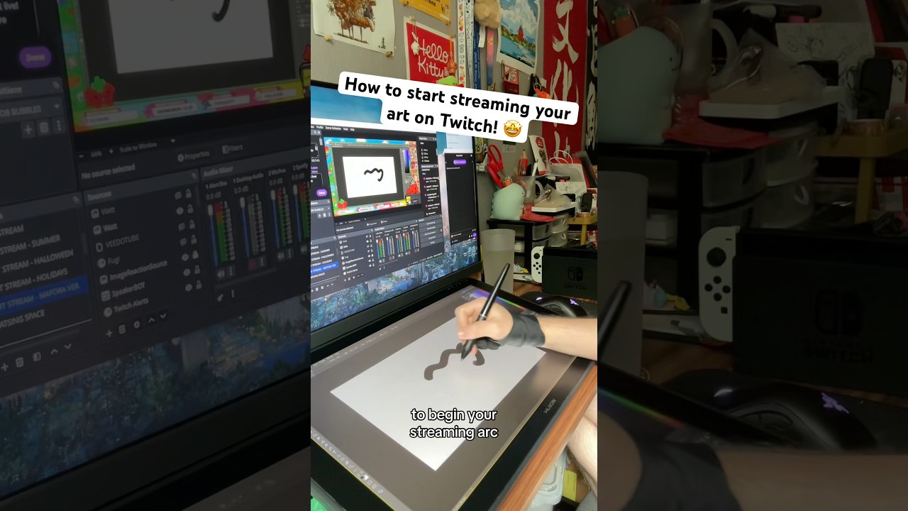 Как начать транслировать своё творчество на Twitch! 😤 #искусство #twitch #стример #стрим #как