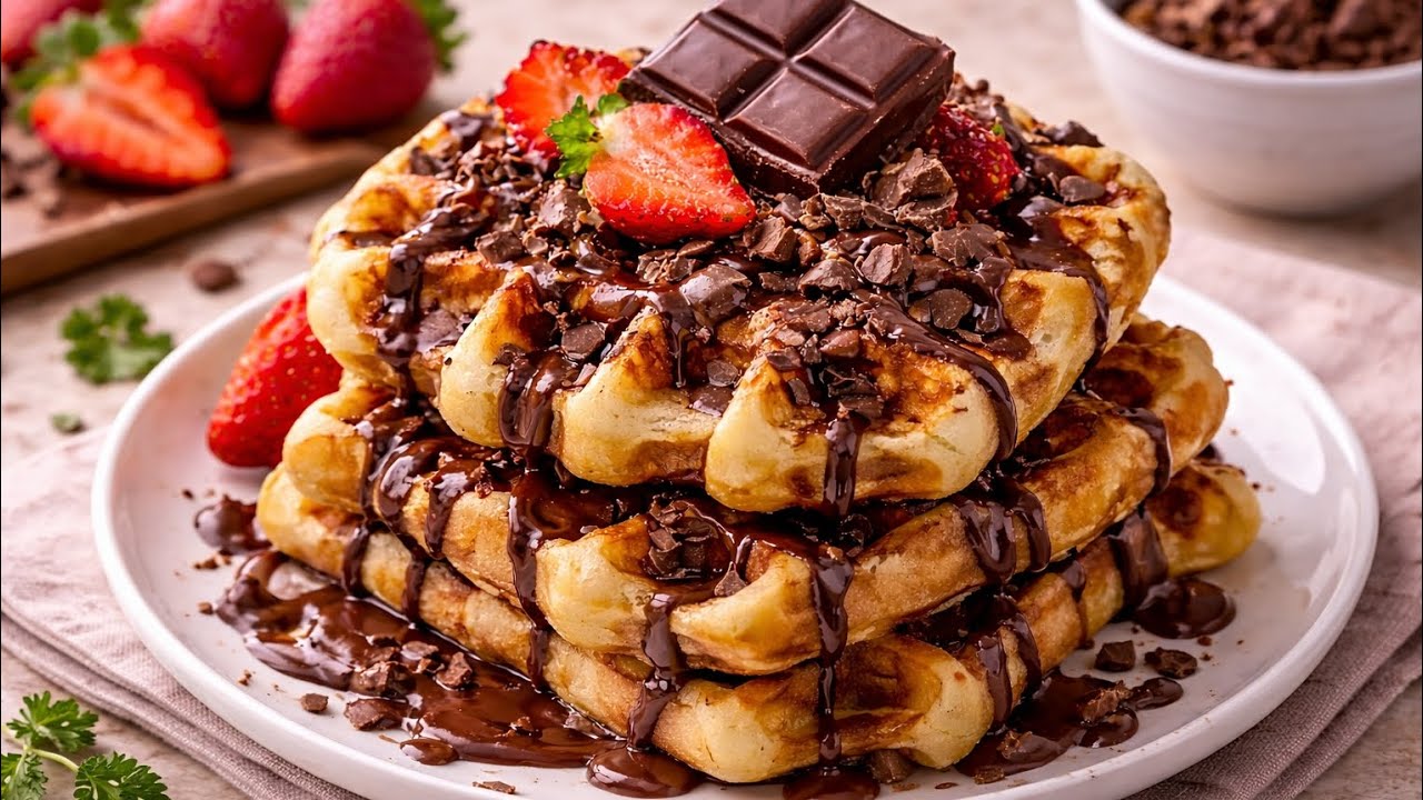 Chocolate Waffles Recipe.🤤