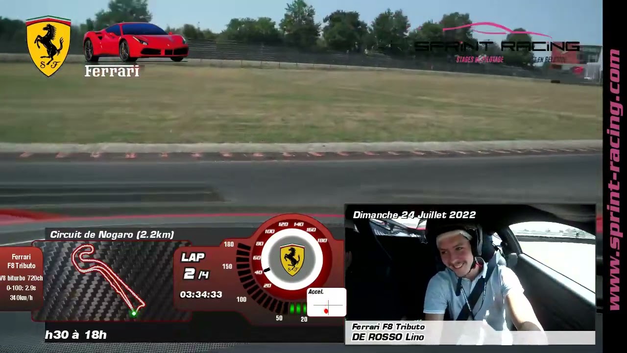 Ferrari F8 tributo 720cv circuit nogaro 24/07/22