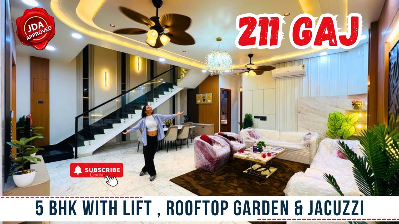 211 GAJ Morden luxurious 5 BHK VILLA😍 with Jacuzzi 