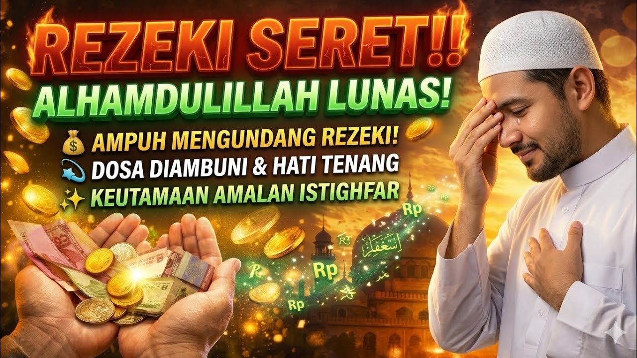 Rezeki Seret‼️Ampuh Mengundang Rezeki Tak Terduga, Dosa diampuni & Hati Tenang dengan Istighfar
