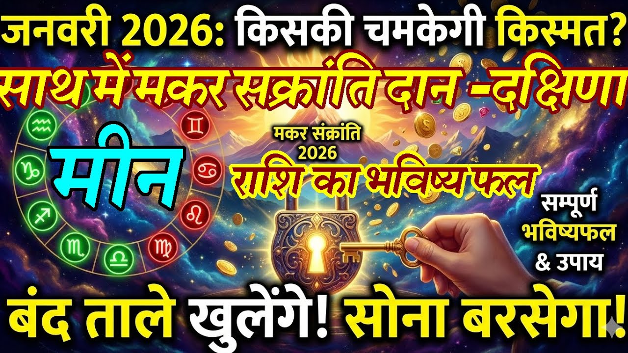 मीन राशि जनवरी 2026 लॉटरी जैसा धन लाभ—किस्मत आपको कहाँ ले जाने वाली है?