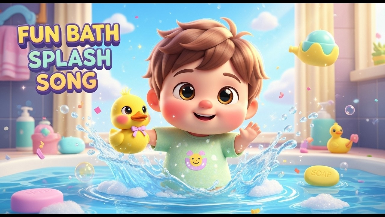 Fun Bath Splash Song — Nursery Rhyme, Water Play, and Toddler Fun