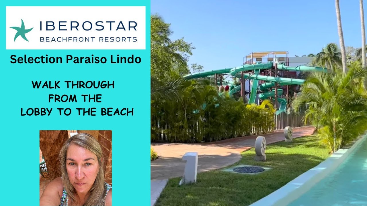 WALK THROUGH IBEROSTAR PARAISO LINDO FROM  LOBBY TO THE BEACH 🏝️🇲🇽 #travel #foryou #fyp #viralvideo